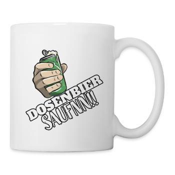 Dosenbier Saufen saufnn Bier Lustig Do Do - Tasse - Weiß - Rechts
