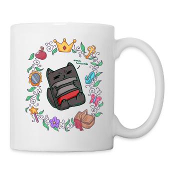 faule Katze chillen fairy tale - Tasse - Weiß - Rechts