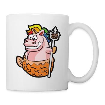 Einhorn Horoskop Sternzeichen Wassermann Humor - Tasse - Weiß - Rechts