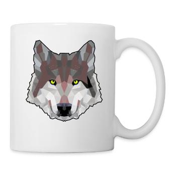 WILDNIS Wölfe Hund POLYGON WOLF Wildtiere - Tasse - Weiß - Rechts
