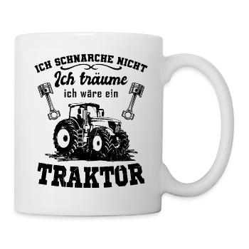 Traktor - Tasse - Weiß - Rechts