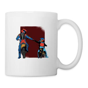 Papa and Son Motocross - Mug blanc - blanc - Droite