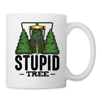 Stupid Tree Disc Golf saying Frisbee gift - Mug - white - Right