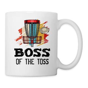 Boss Of The Toss Disc Golf Retro Frisbee Gift - Mug - white - Right