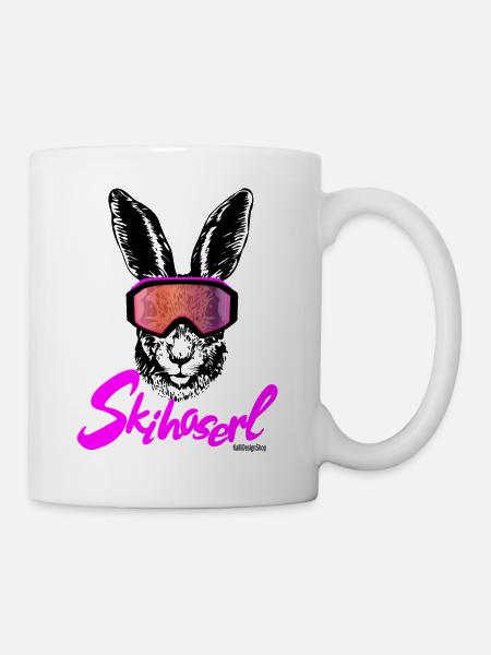 Lustiger Skihaserl Apré-Ski - ab auf die Piste! - Tasse - Weiß
