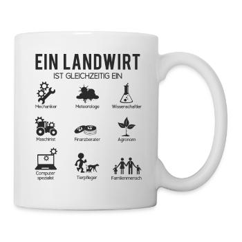 Landwirt - Tasse - Weiß - Rechts