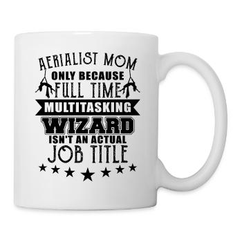 Aerial Mom Aerialist Yoga Circus Performer - Mug blanc - blanc - Droite