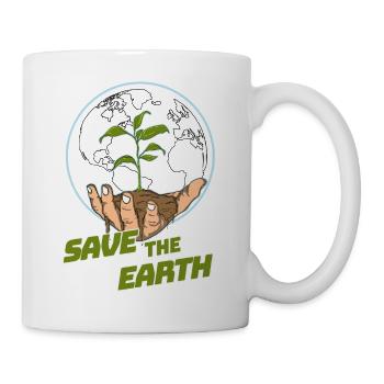 Journée mondiale de la terre pour la protection du climat - Mug blanc - blanc - Droite