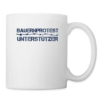 Demonstration Landwirt Protest Bauernprotest Bauer - Tasse - Weiß - Rechts