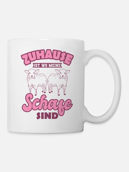 Schafe Landwirtin Spruch - Tasse - Weiß