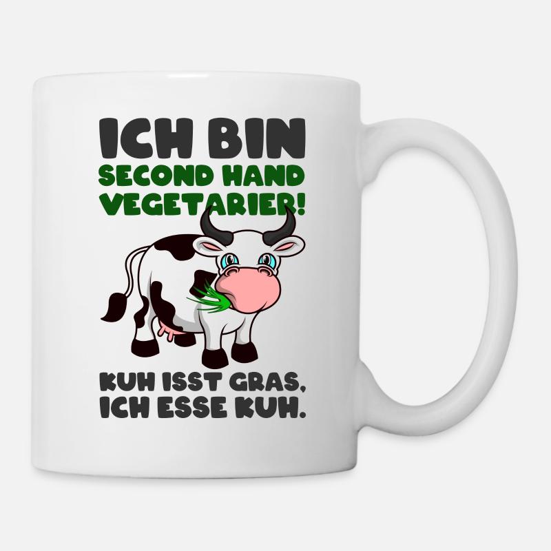 Ich bin Second Hand Vegetarier - Tasse - Weiß