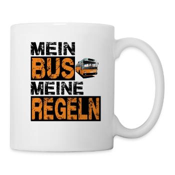 Mein Bus meine Regeln - Tasse - Weiß - Rechts