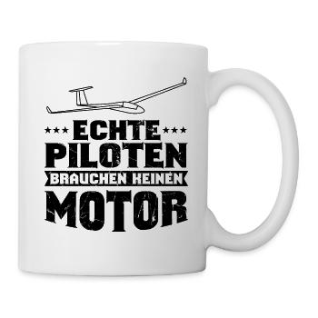 Segelflugzeug Spruch - Tasse - Weiß - Rechts