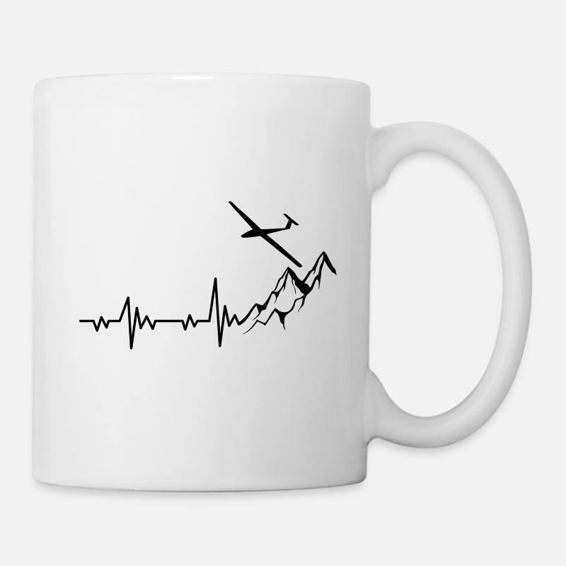 Battement de coeur pilote de planeur - Mug blanc - blanc