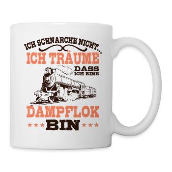 Eisenbahn Dampflok - Tasse - Weiß - Rechts