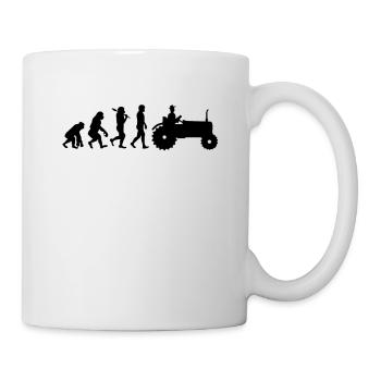 Evolution des agriculteurs - Mug blanc - blanc - Droite
