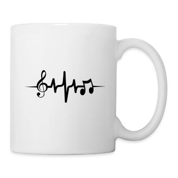 Heartbeat music - Mug - white - Right