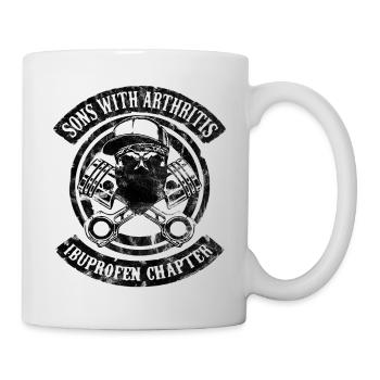 Fils avec l'arthrite motard noir humour fils homme - Mug blanc - blanc - Droite