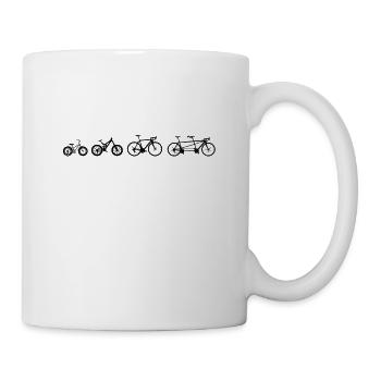 Tandem Bike Evolution - Mug - white - Right
