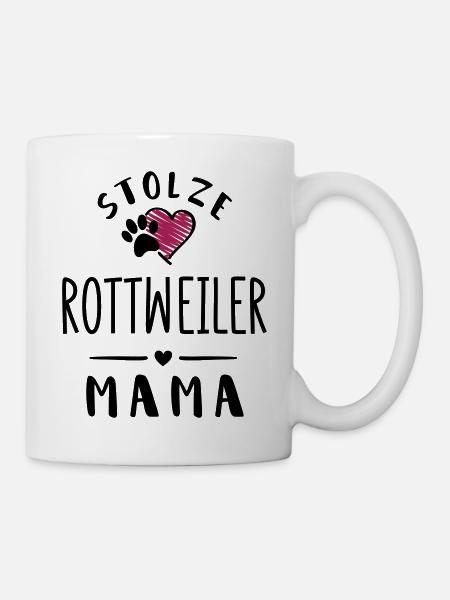 rottweiler mama - Tasse - Weiß