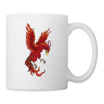 Phoenix Firebird Mythical Creature Fantasy Motif - Mug blanc - blanc - Droite