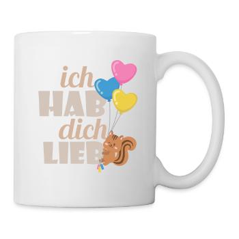 Ich Hab Dich Lieb Eichhörnchen - Tasse - Weiß - Rechts