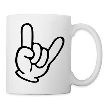 hand comic party - Tasse - Weiß - Rechts
