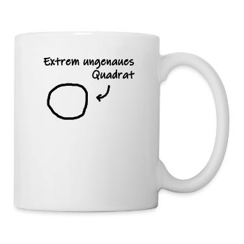 Extrem ungenaues Quadrat - Tasse - Weiß - Rechts