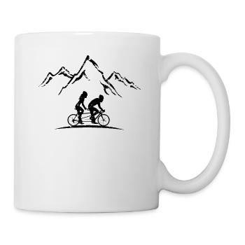 Tandem Fahrrad Tour in den Bergen - Tasse - Weiß - Rechts