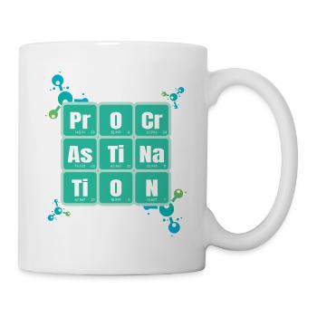 Procrastination Periodic Table Of Elements Design - Tasse - Weiß - Rechts