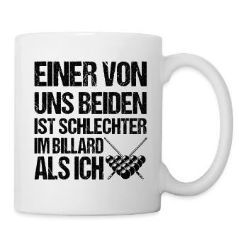 Billard - Tasse - Weiß - Rechts