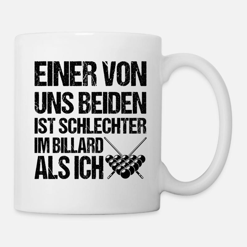 Billard - Tasse - Weiß