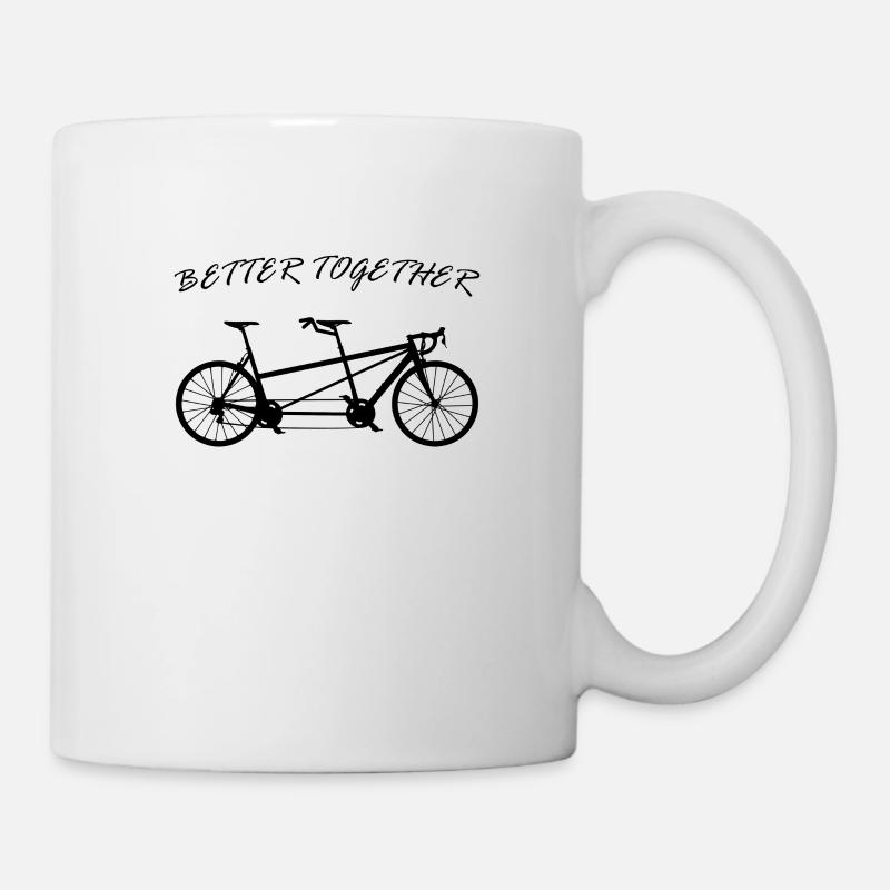 Better Together Tandem Bicycle - Tasse - Weiß