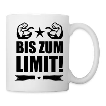 bis zum limit muskeln - Tasse - Weiß - Rechts