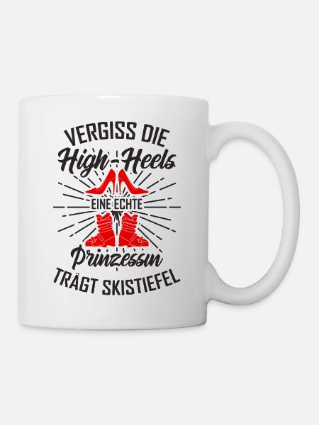 Skifahren Prinzessin - Tasse - Weiß