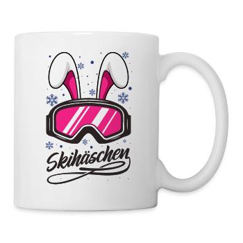 Skihäschen Skihaserl - Tasse - Weiß - Rechts