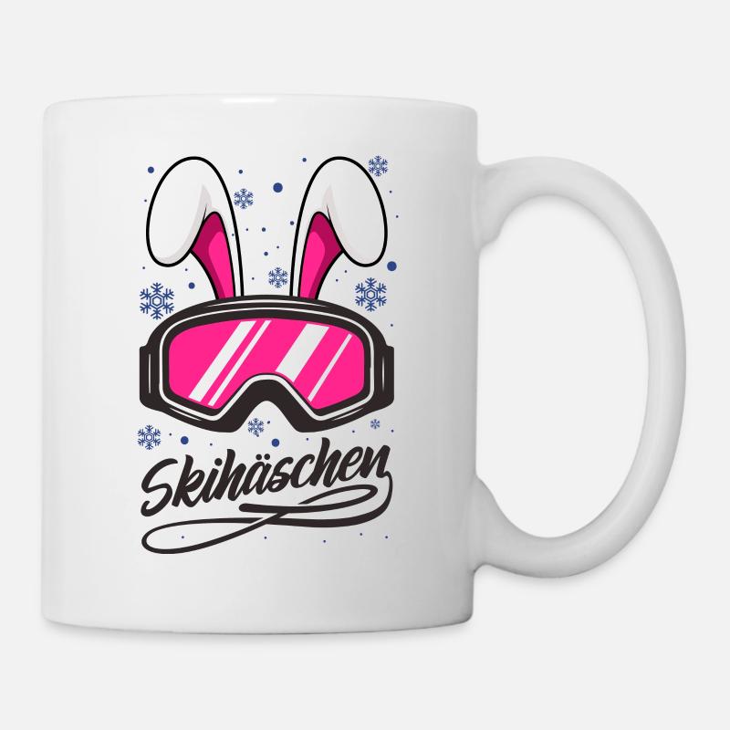 Skihäschen Skihaserl - Tasse - Weiß