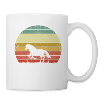 Rétro Vintage Horse - Mug blanc - blanc - Droite
