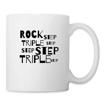 Lindy Hop dance move Rock Step Triple Step black - Mug - white - Right