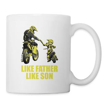 Like Father Like Son Motocross Motocross Dad Motoc - Mug - white - Right