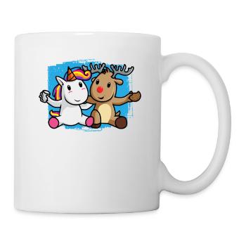 Amitié de renne licorne - Mug blanc - blanc - Droite