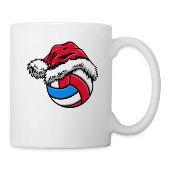Chapeau de Noël de volleyball - Mug blanc - blanc - Droite