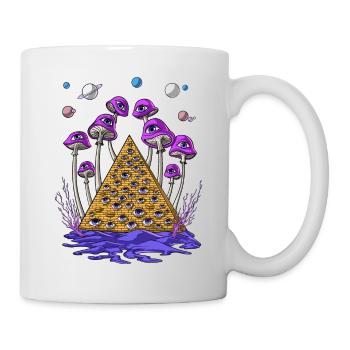 Psychedelische ägyptische Pyramiden-Psilocybin-Pilze - Tasse - Weiß - Rechts
