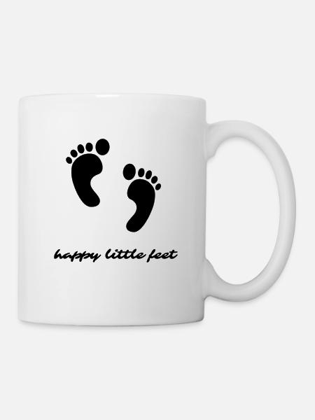 Heureux petits pieds - Mug blanc - blanc