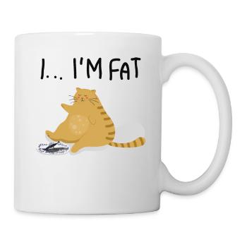 Lustig Katze Ich Bin Dick - Tasse - Weiß - Rechts
