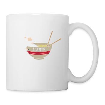 Llama in Asian ramen noodles - Mug - white - Right