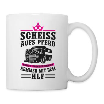 Feuerwehrfrau - Tasse - Weiß - Rechts