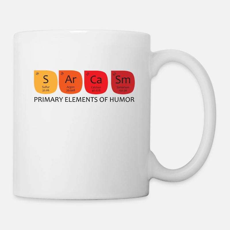 Science Sarcasm T shirt - Tasse - Weiß