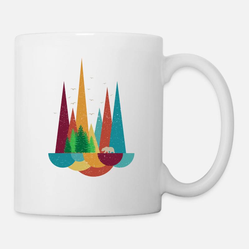Montagnes forêt tigre - Mug blanc - blanc