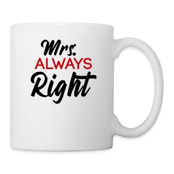 Cadeau de la Saint Valentin de Mme Always Right Couple - Mug blanc - blanc - Droite